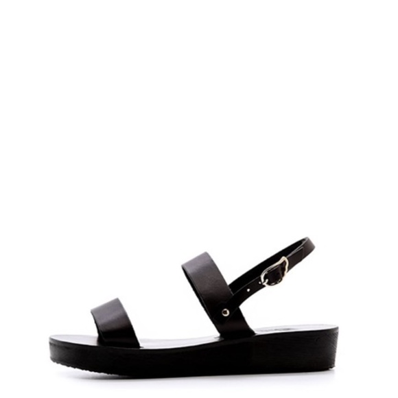 Ancient Greek Sandals Shoes - Ancient Greek Sandals Clio Black Platform Flatform Strappy Sandals
